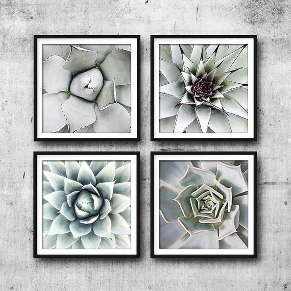 Cactus Print, Set Of 4 Prints, Cactus Set, Succulent Print, Botanical Art, Cacti, Wall Art, Wall ... | Etsy (US)