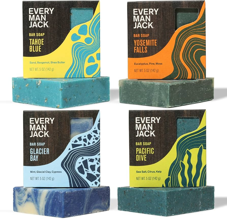 Every Man Jack Cold Plunge Mens Bar Soap Set - Deeply Cleans, Hydrates with Naturally Derived Ing... | Amazon (US)