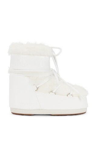 MOON BOOT Icon Low Faux Fur Boot in White. - size 39-41 | Revolve Clothing (Global)