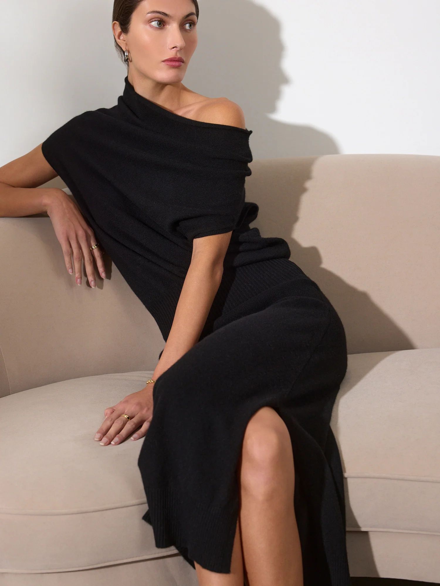 Brochu Walker | Women's Lori Sleeveless Dress In Black Onyx | Brochu Walker