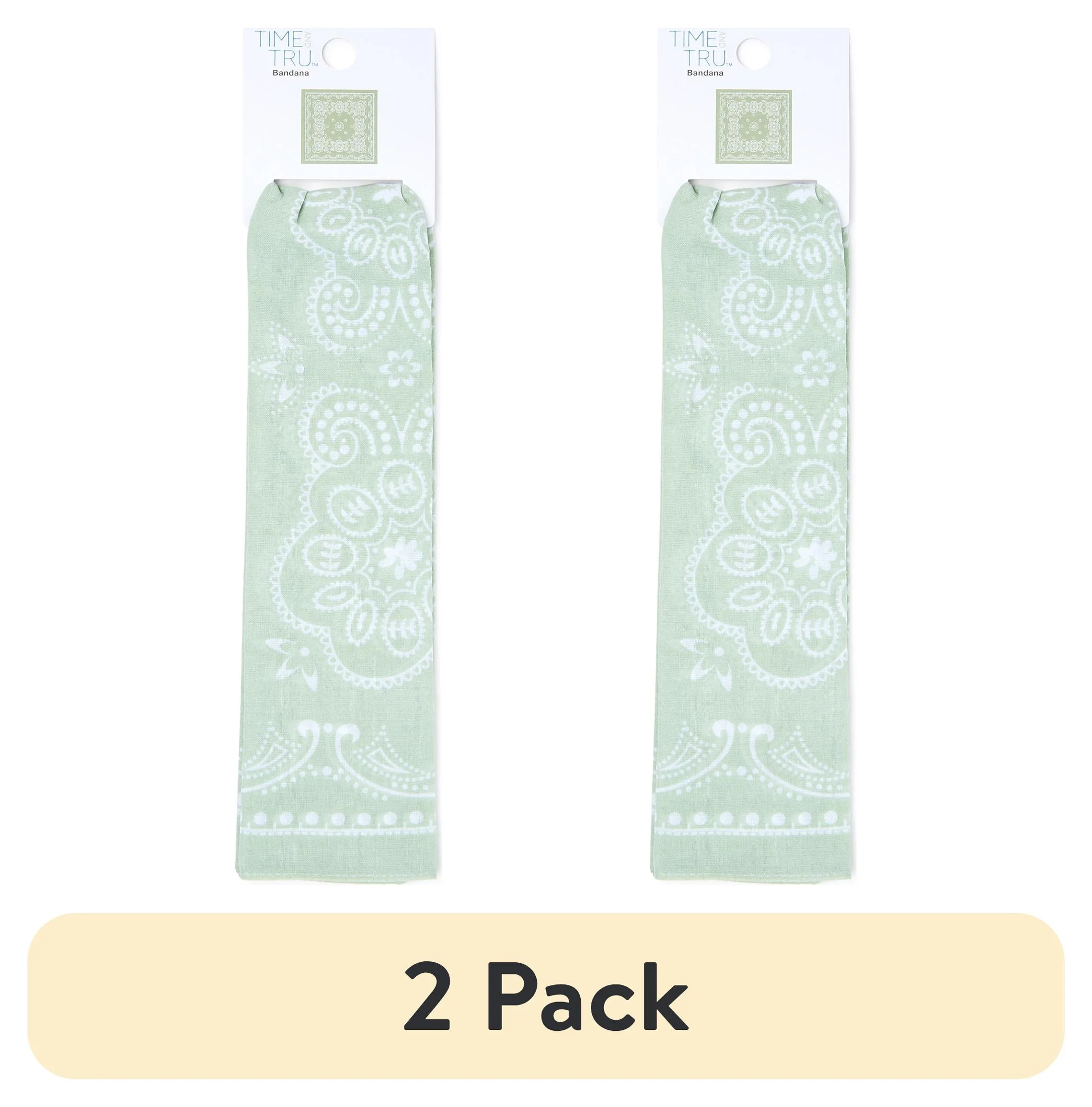 (2 pack) Time and Tru Women's Western Star Bandana, Soft Celadon, One Size Fits Most | Walmart (US)