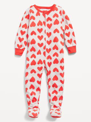 Unisex Matching Printed Micro Fleece Footed One-Piece Pajamas for Toddler &#x26; Baby | Old Navy (US)