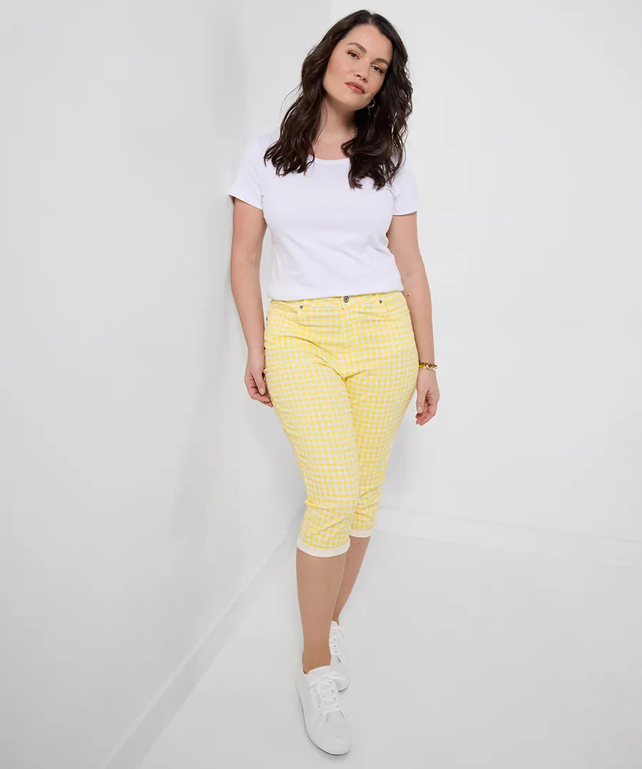 Summer Sunshine Gingham Capri Pants | Joe Browns