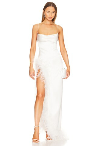 Priscilla Feather Dress | Revolve Clothing (Global)