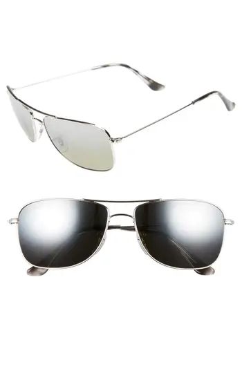 Men's Ray-Ban 59Mm Chromance Aviator Sunglasses - | Nordstrom