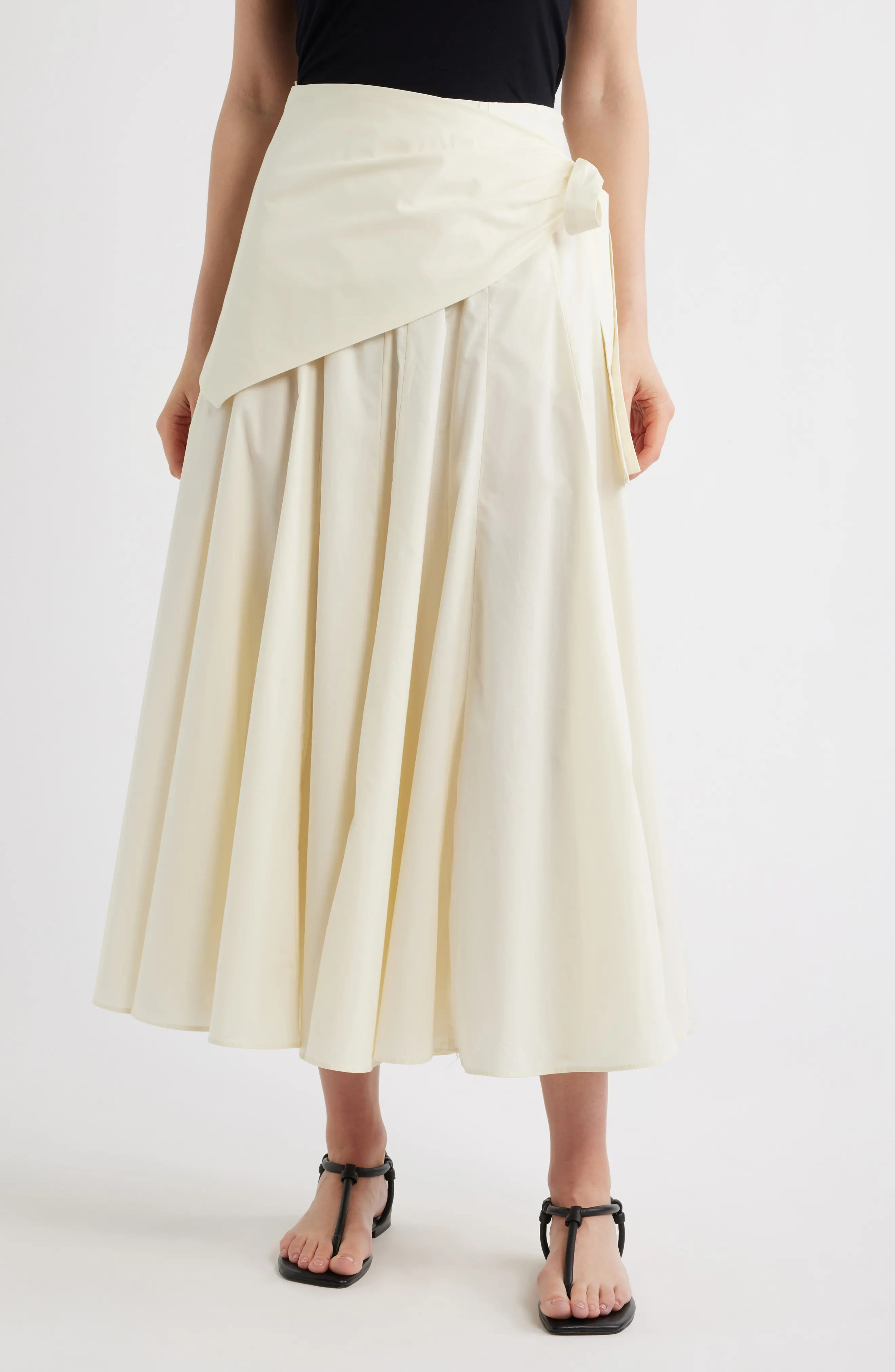 Falda Milos Faux Wrap Cotton Skirt (Women) | Nordstrom | Nordstrom