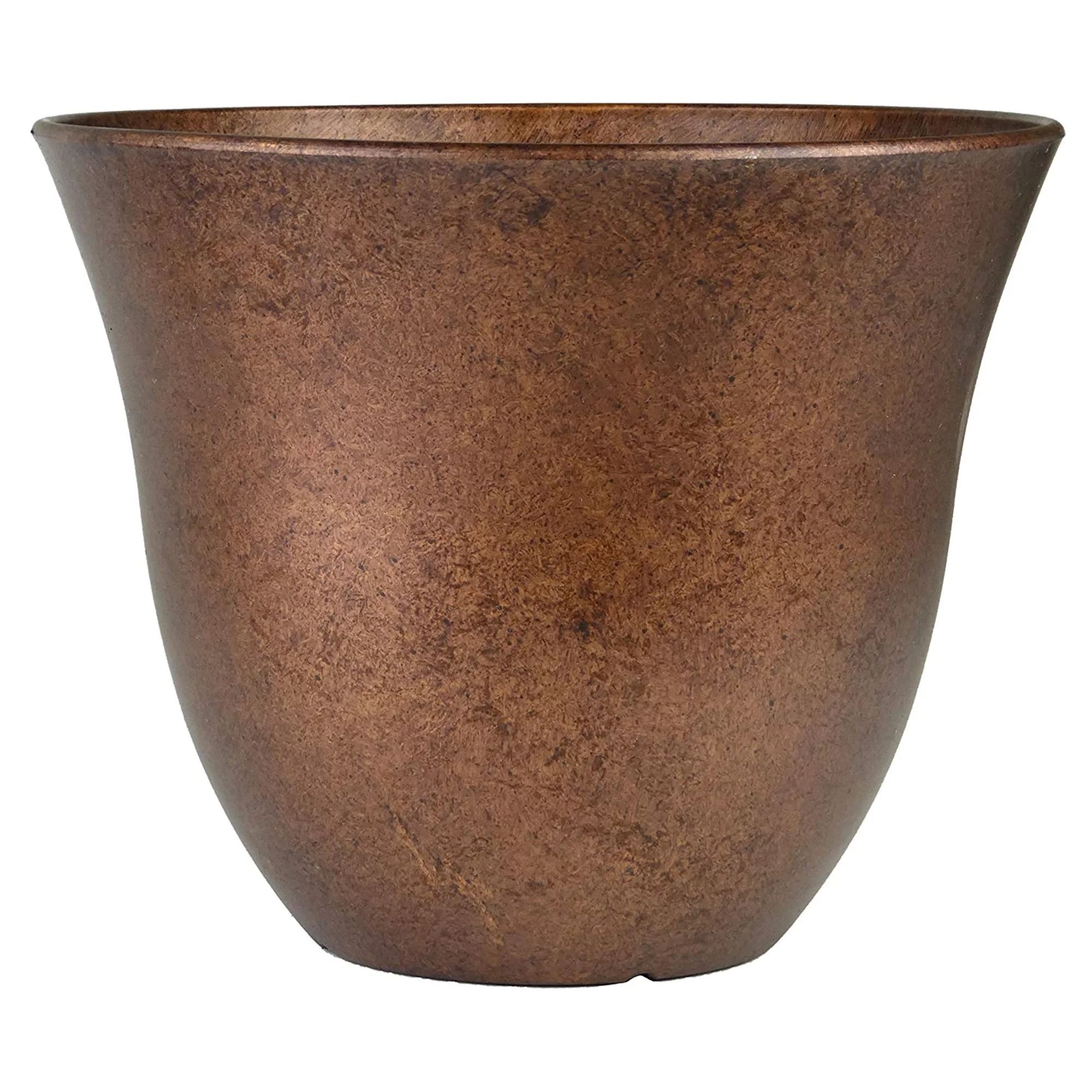 Classic Home and Garden Indoor/Outdoor Round Honeysuckle Resin Flower Pot Planter, Copper, 15" | Walmart (US)