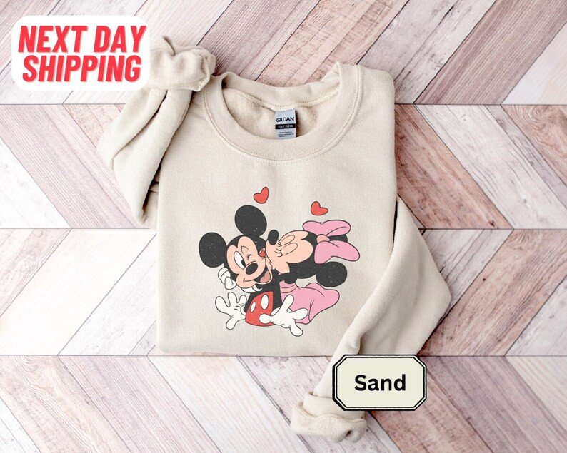 Vintage Mickey Minnie Valentine Sweatshirt, Disney Valentines Day Shirt, Disney Valentine's Day S... | Etsy (US)