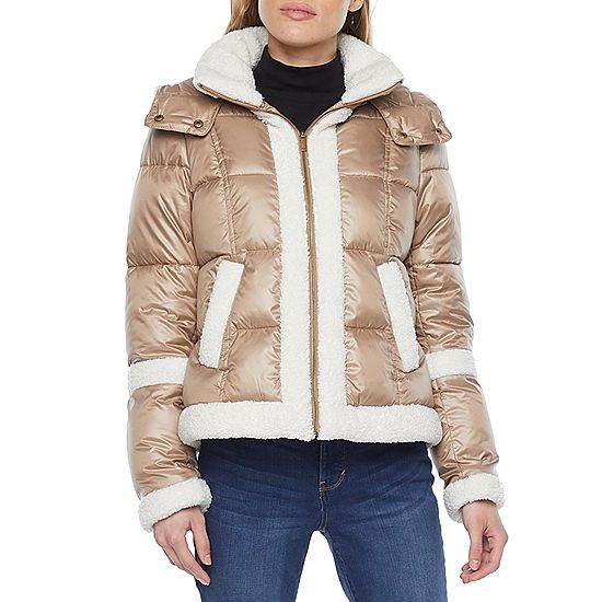 a.n.a Hooded Cozy Berber Puffer Jacket | JCPenney