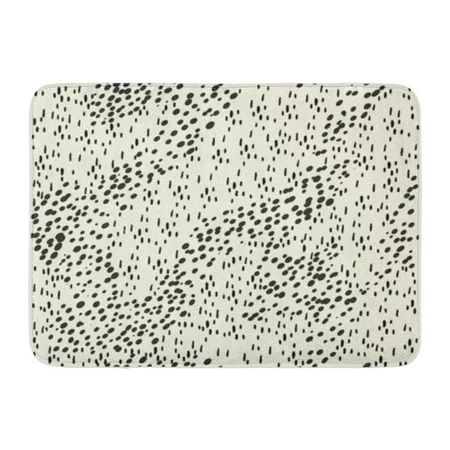SIDONKU Dalmation Abstract Pattern Spots on Black Cute Doormat Floor Rug Bath Mat 30x18 inch | Walmart (US)