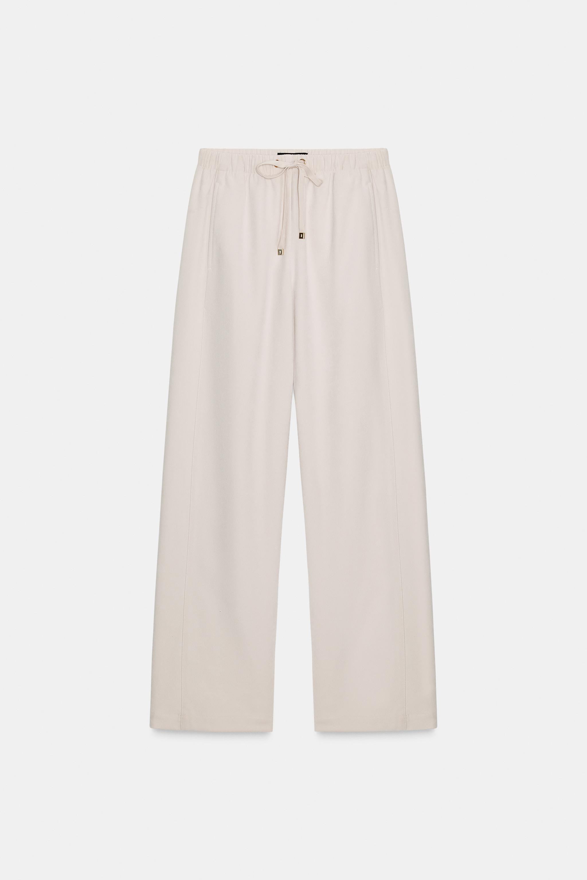 WIDE-LEG TROUSERS WITH ELASTIC WAISTBAND | Zara UK