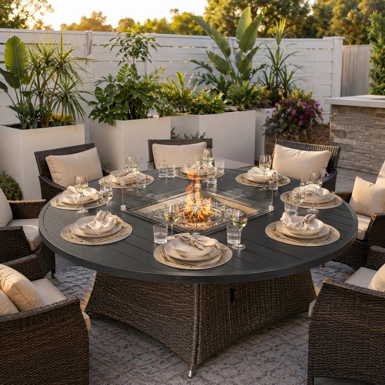 Juliana Patio Aluminum Propane Fire Pit Table | Wayfair North America