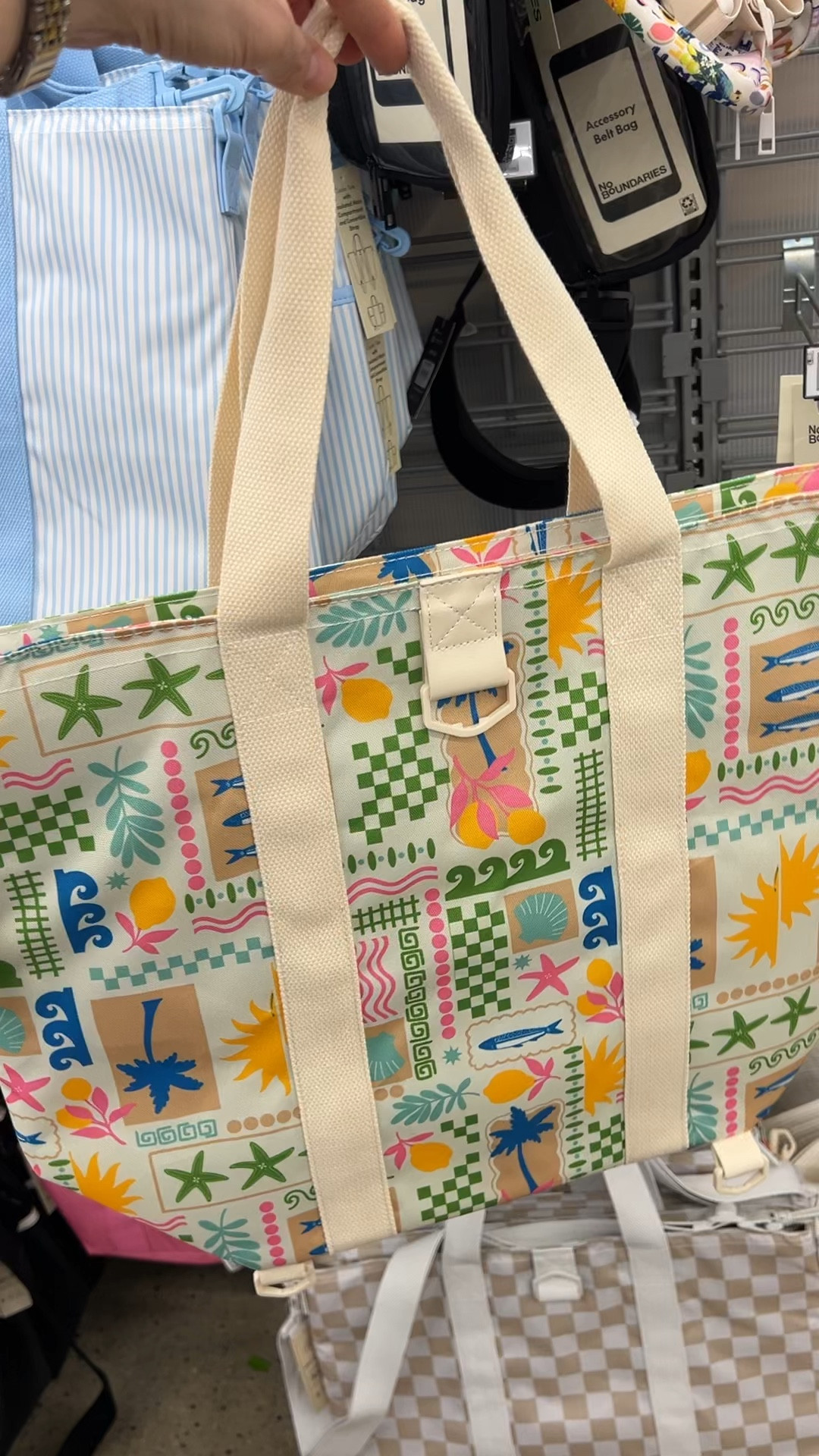 Insulated tote bags at Walmart, how good are these prints?! Two sizes. 