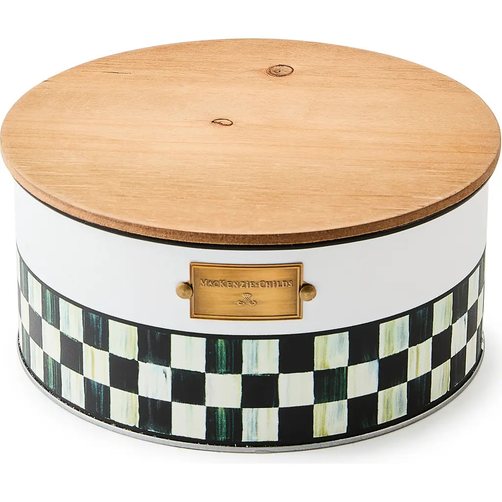 MACKENZIE CHILDS Spectator Checks Citronella Candle in White Multi at Nordstrom | Nordstrom