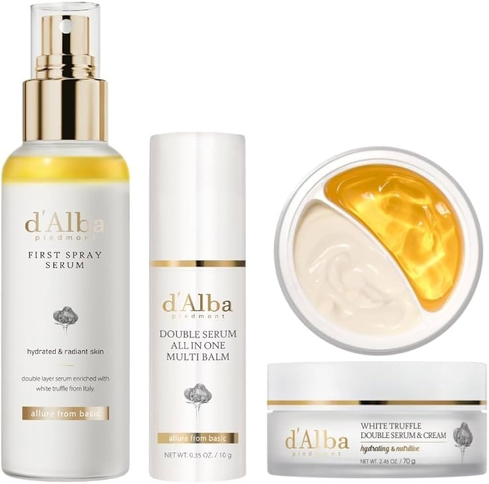 d'alba Piedmont Italian White Truffle First Spray Serum & Double Serum & Cream & All-in-one Multi... | Amazon (US)