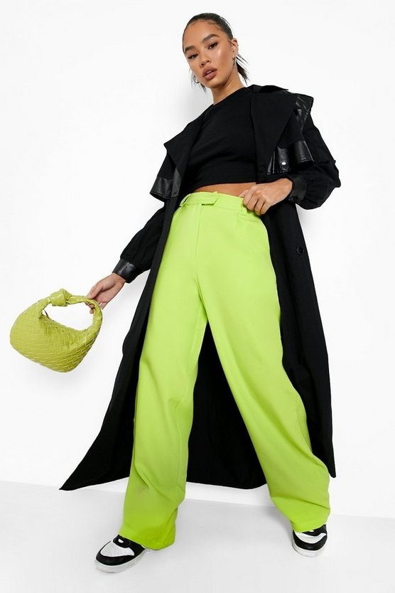 Pleated Detail Woven Pants | Boohoo.com (US & CA)