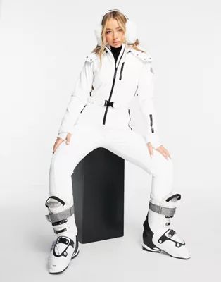 ASOS 4505 ski fitted belted ski suit with hood | ASOS (Global)