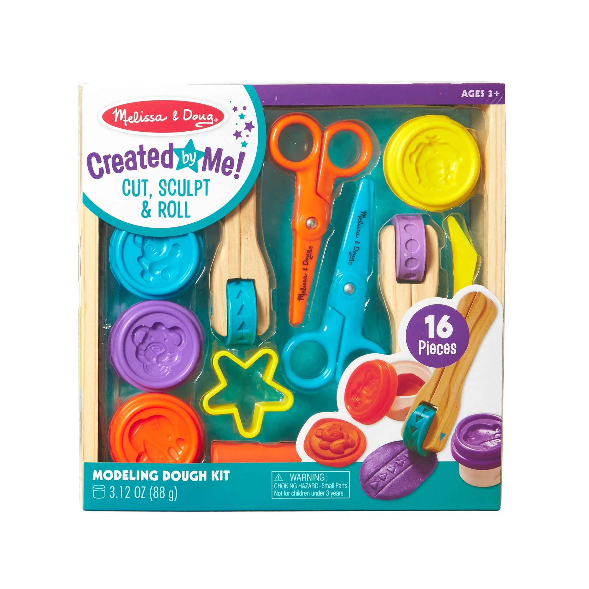 Melissa & Doug Created by Me! Cut, Sculpt, and Roll Modeling Dough Kit With 8 Tools and 4 Colors ... | Walmart (US)