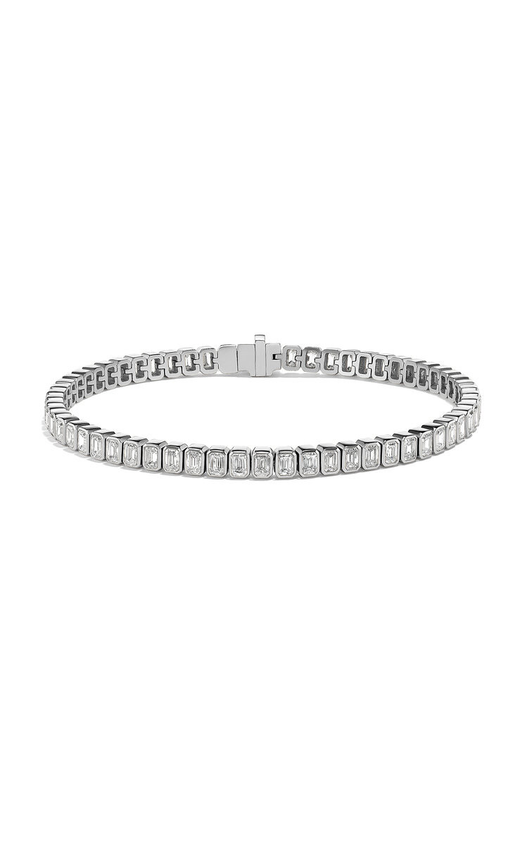 14K White Gold Diamond Tennis Bracelet | Moda Operandi (Global)