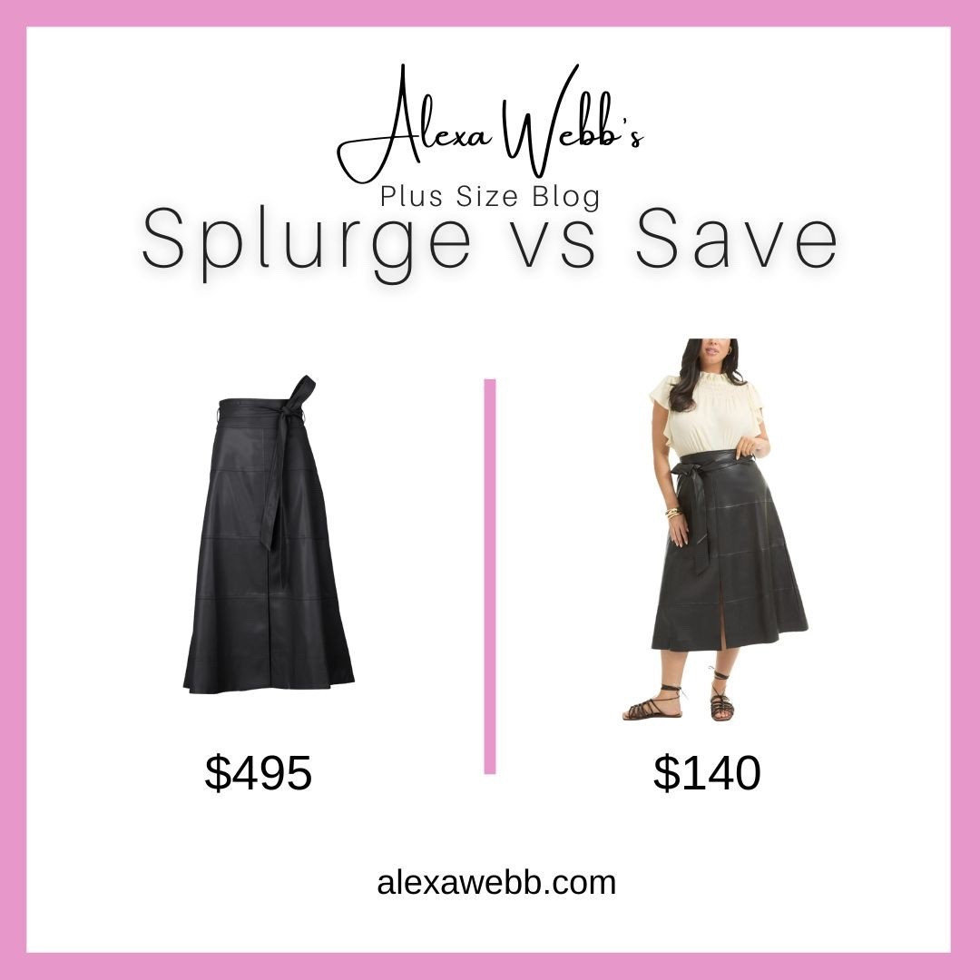 Faux Leather Midi Skirt- Splurge vs Save by Alexa Webb #plussize

#LTKSeasonal #LTKPlusSize #LTKStyleTip