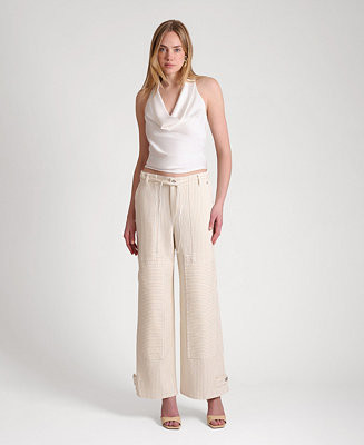 Women's Patchwork Wide-Leg Jeans | Macy's