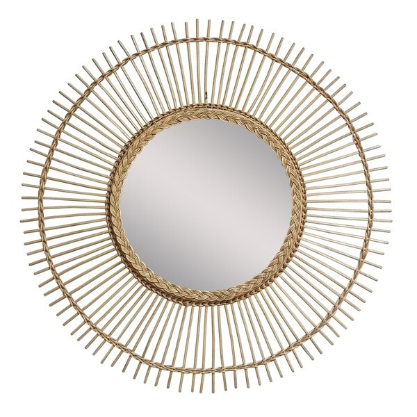 East At Main's Maven Rattan Mirror | Bed Bath & Beyond