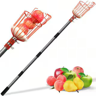 66 in. Stainless Steel Handle Fruit Picker | The Home Depot