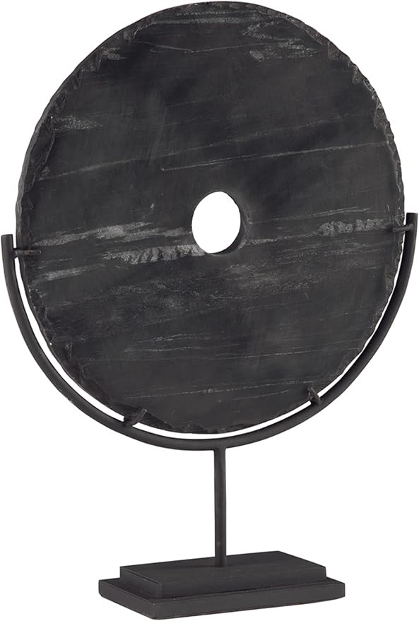 Signature Design by Ashley Jillsen Contemporary Disc Sculpture, Black | Amazon (US)
