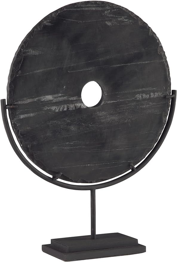 Signature Design by Ashley Jillsen Contemporary Disc Sculpture, Black | Amazon (US)