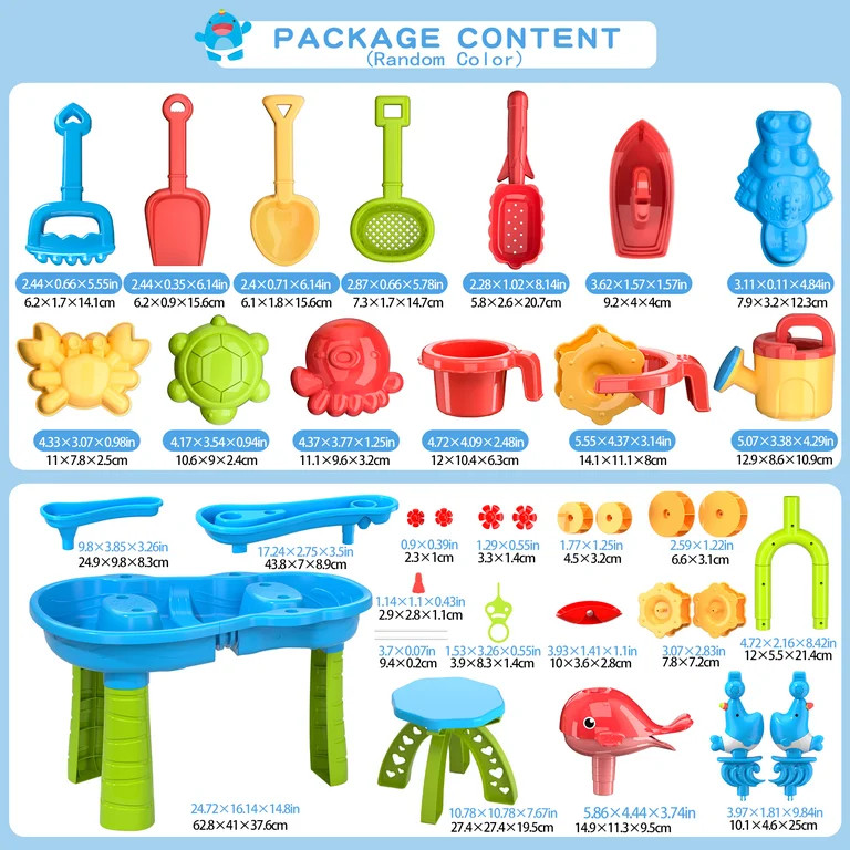 Dinosaur Planet Kids Sand Water Table for Toddlers, 3-Tier Sand and Water Play Table Toys for Tod... | Walmart (US)