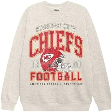 FOCO Unisex Adult NFL Varsity Team Logo Crew Neck Sweatshirt | Amazon (US)