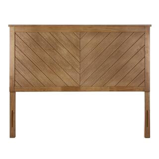 StyleWell Fergus Patina Wood Finish Queen Size Chevron Slat Headboard (61.18 in W. X 48 in H.) XM... | The Home Depot