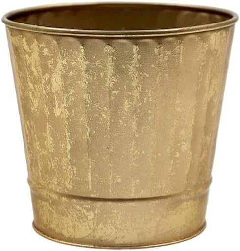 Hosley Metal Planters 7" Dia x 6" H Ideal Farmhouse Decor for Floral Arrangements Weddings, Gift ... | Amazon (US)