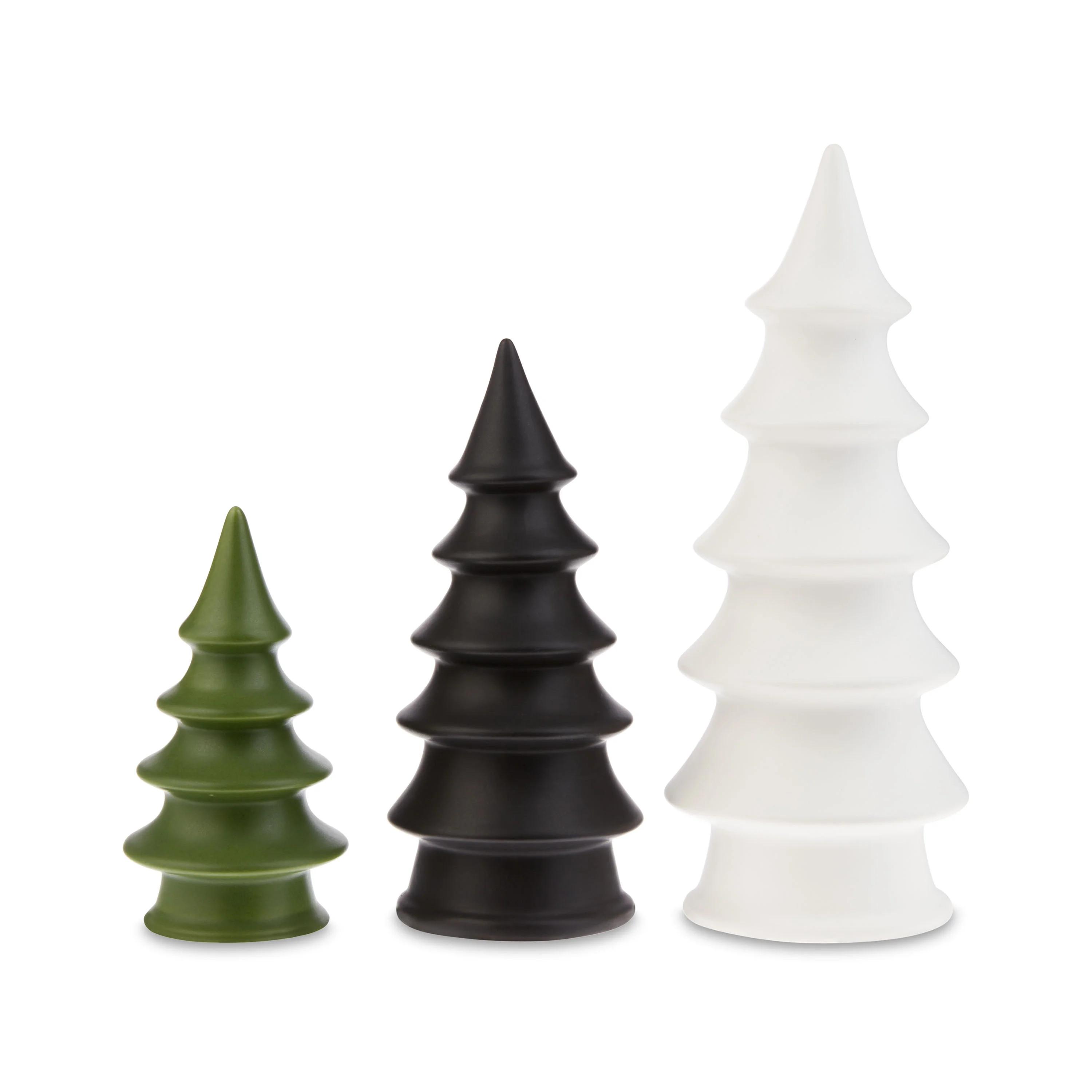 Holiday Time 3-Count Christmas Season Ceramic Christmas Tree Figurines, Various Colors, Various S... | Walmart (US)
