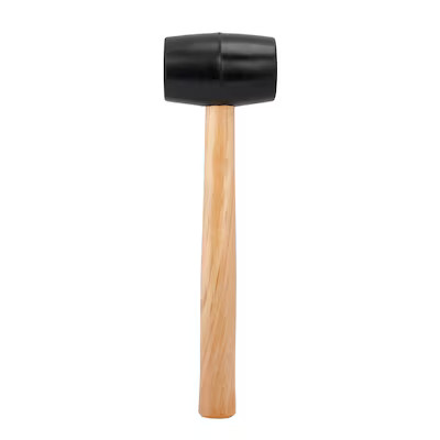Project Source 16-oz Smooth Face Rubber Head Wood Rubber Mallet | Lowe's