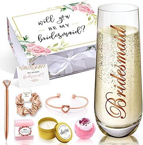 Bridesmaid Proposal Gifts Sets, Will You be My Bridesmaid Gift, Engagement Wedding Gifts Bridesmaids | Amazon (US)