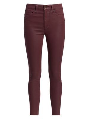 The Charlie Ankle Cut-Hem Coated Jeans | Saks Fifth Avenue