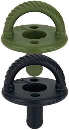 Itzy Ritzy Sweetie Soother Pacifier Set of 2, Camo & Midnight Black | Amazon (US)