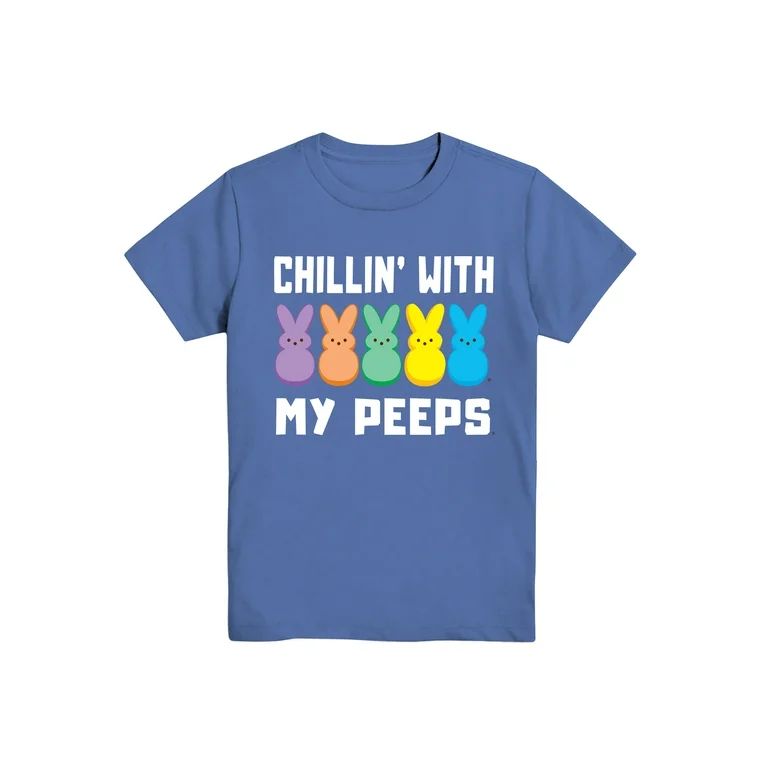 Peeps Boys Chillin with My Peeps Graphic Crewneck Tee with Short Sleeves, Sizes XS-2XL | Walmart (US)
