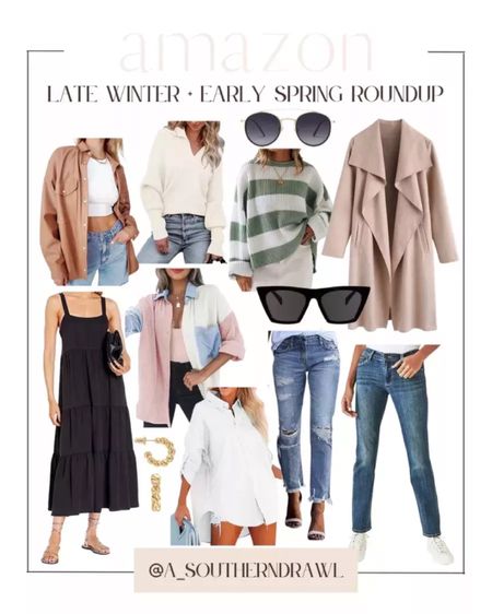Amazon fashion - spring style - winter to spring transitional - transitional outfits - spring jackets - Amazon jeans - causal spring chic

#LTKunder100 #LTKstyletip #LTKSeasonal