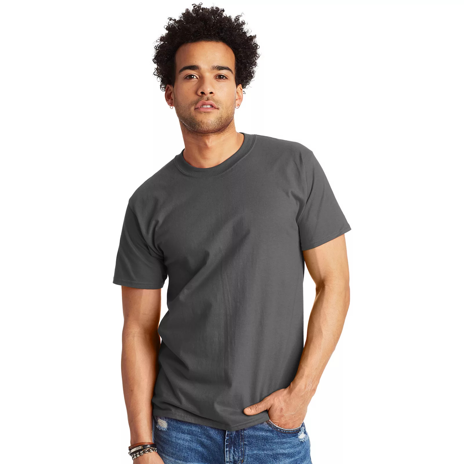 Men's Hanes Beefy Heavyweight Tee, Size: Medium, Med Grey | Kohl's