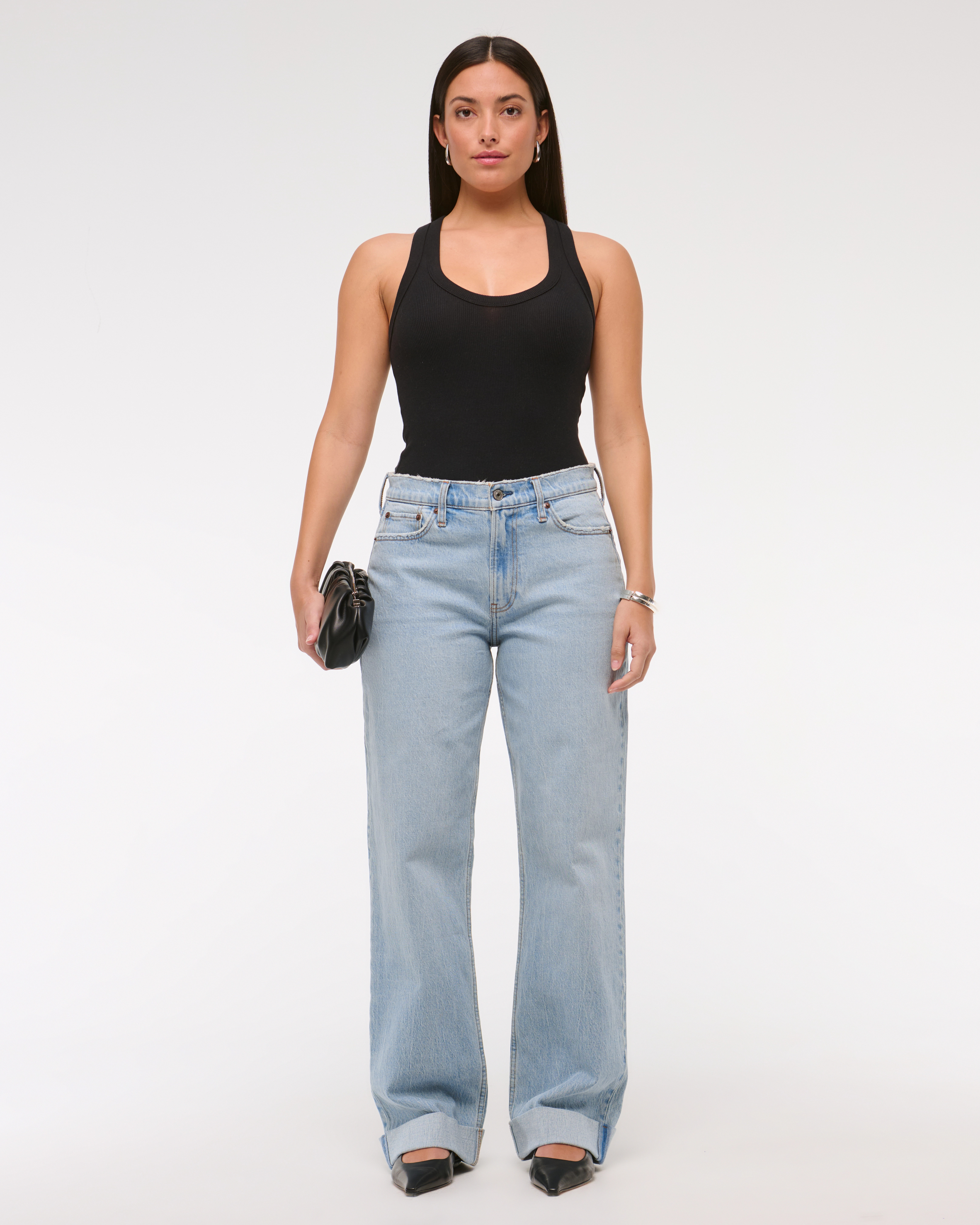 Curve Love Low Rise Baggy Jean | Abercrombie & Fitch (US)