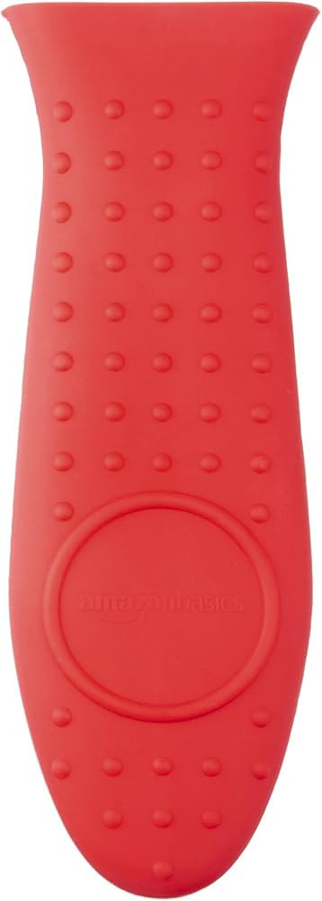Amazon Basics Silicone Hot Skillet Rectangular Handle Cover Holder, Red | Amazon (US)