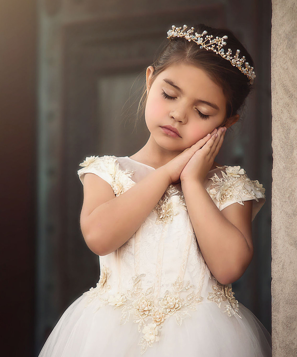 Trish Scully Child Girls' Crowns and Tiaras GOLD - Imitation Pearl Tiara - Toddler | Zulily