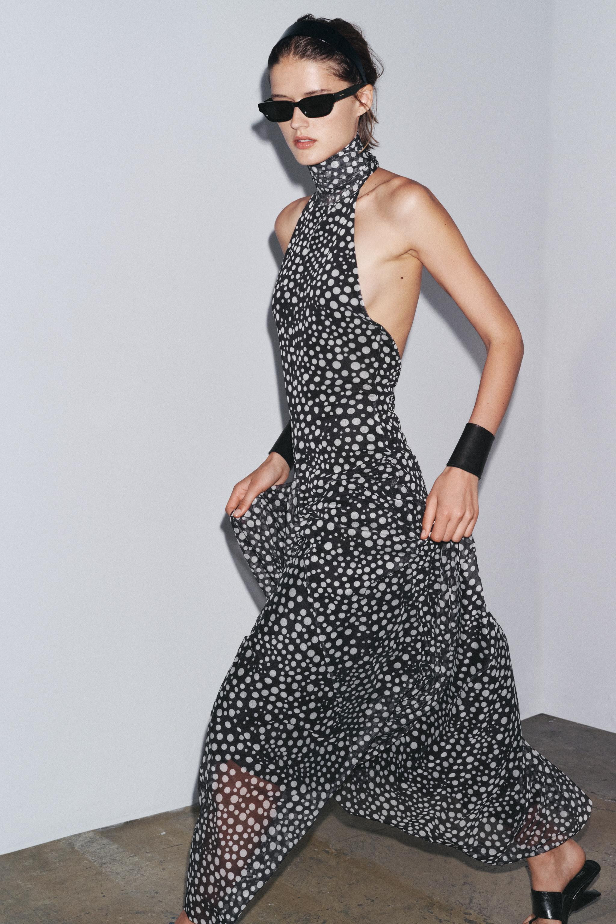 POLKA DOT HALTER DRESS | Zara US