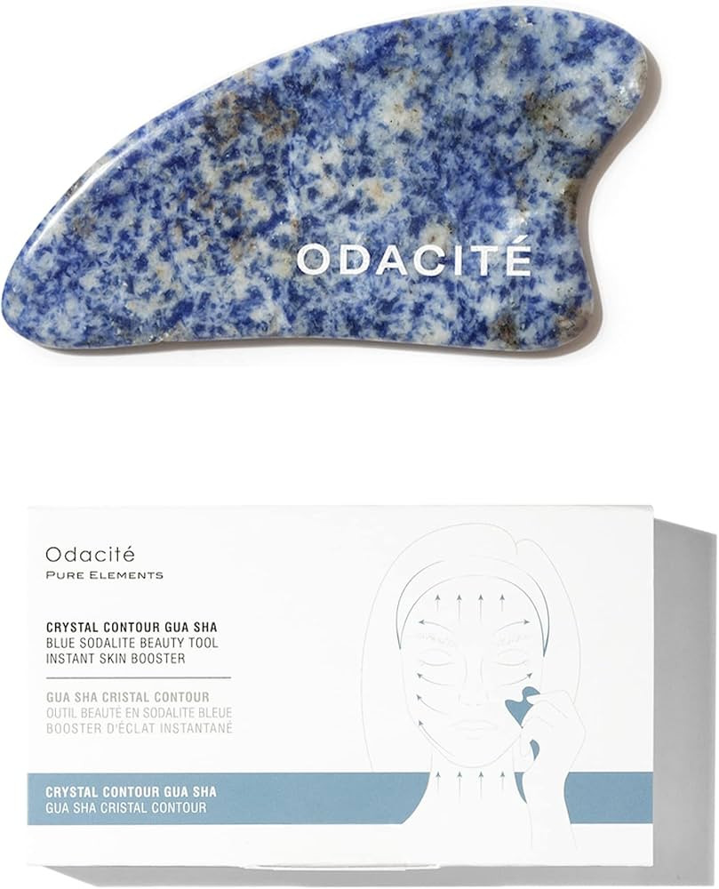 ODACITE Odacité Gua Sha for Face Crystal Contour – Blue Sodalite Facial Massager - Scraping Ma... | Amazon (US)