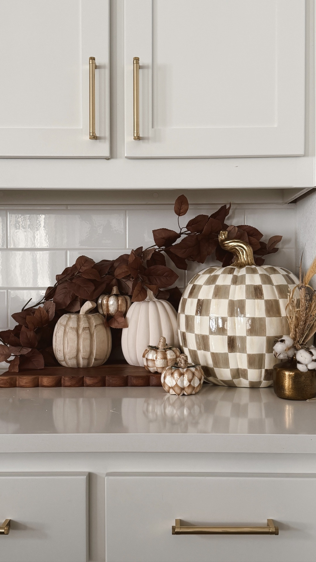 Fall decor in our kitchen with MacKenzie-Childs pumpkins

#LTKHome