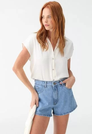 Short Jeans Lança Perfume Lisa Azul | Dafiti (BR)