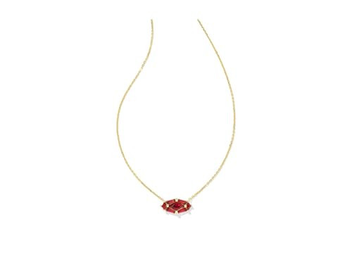 Kendra Scott, Womens, Lindy Rae Elisa Short Pendant Necklace, Gold Red Crystal, One Size | Amazon (US)
