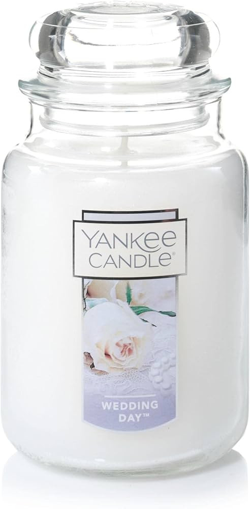 Yankee Candle Wedding Day Scented, Classic 22oz Large Jar Single Wick Candle, Over 110 Hours of B... | Amazon (US)